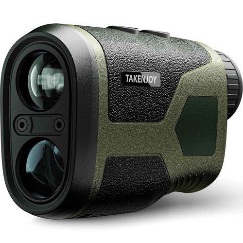 Takenjoy Upgrade Range Finder for Hunter, 1200Y Laser Range Finder, High Transmittance HD LCD Display with 7X Magnification, Waterproof, Speed Mode, Rechargeable, Lightweight for Archery