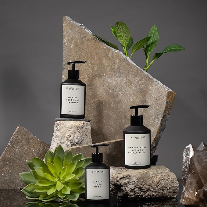 ENVIRONMENT Inspired by 5-Star Resort HCS, 300ml Luxury Scented Lotion (Sandalwood | Vanilla | Amber) Bathroom Luxury, Men & Women High-End Body Lotion, Hand Cream, Dry Skin Treatment