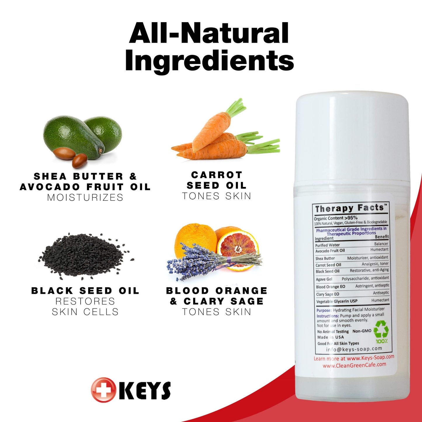 Keys Care Luminos Hydrating Clear Natural Moisturizer - Makeup Base For Radiant Skin - Anti-Aging & Treats Discoloration For All