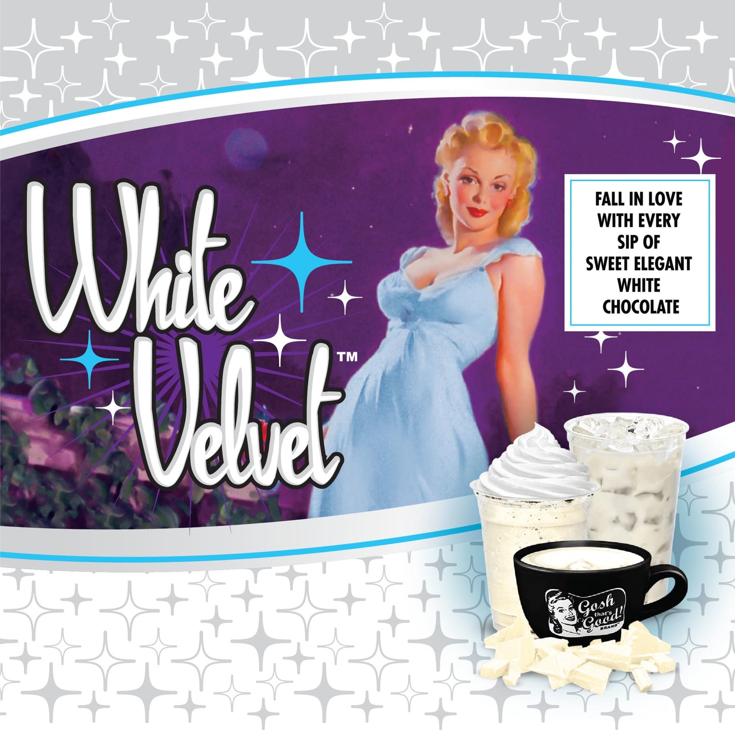 Gosh That’s Good! White Velvet Chocolate Flavor – 3 lb – Barista-Style, Lactose-Free