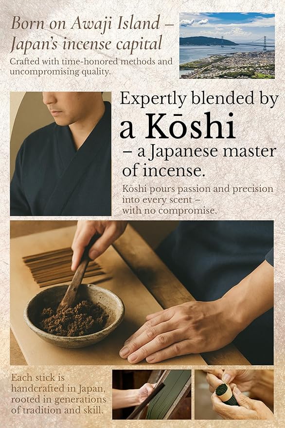 White Musk Luxury Japanese Incense Sticks 60sticks Mellow Musk Bergamot Vanila Coreless Low Smoke Natural Charcoal Free Non Toxic Aromatherapy Meditation Calming Stress Relief Relaxation Yoga TOMORI
