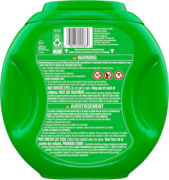 Gain Flings Ultra Oxi Laundry Detergent Pacs, 76 Count, Waterfall Delight Scent, 3-in-1, HE Compatible