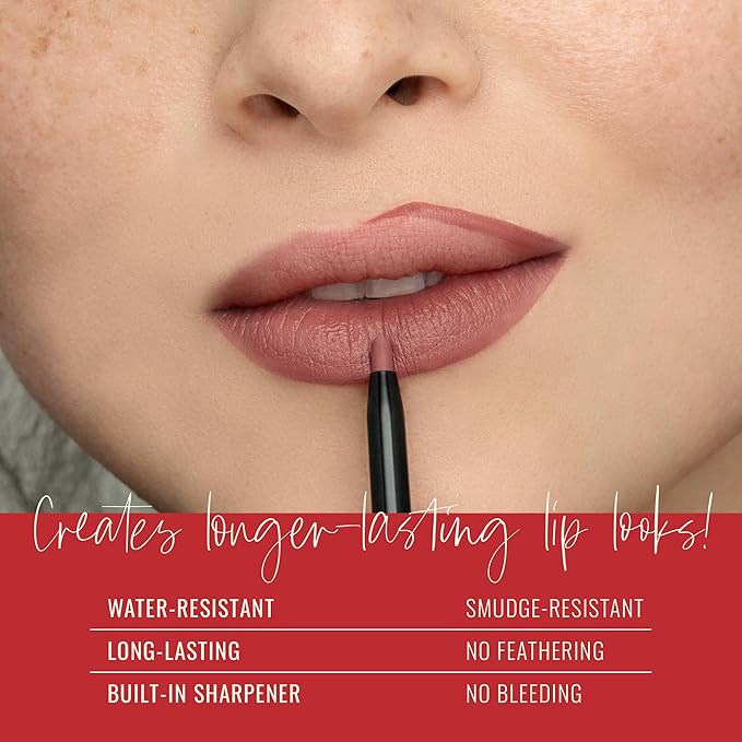 Runway Rogue Designer Liner Lip Pencil, Matte Blush-Pink Lip Liner Pencil and Lip Liner Sharpener, ‘It’s a Wrap’