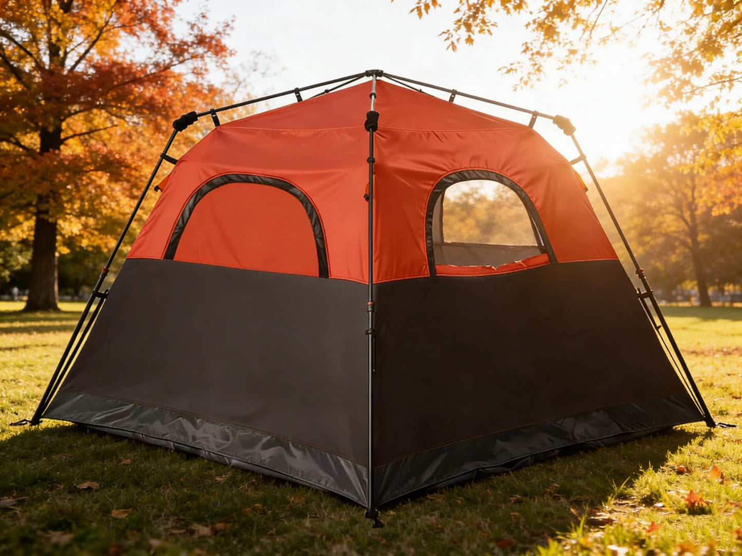 Toogh 3/4 Person Instant Tent for Family Camping, Outdoor Travel and Weekend Camping, Waterproof 8'x8'x67'' with Full Mesh Ceiling, 60 Second Pop Up Setup, Rainfly & Carry Bag Included