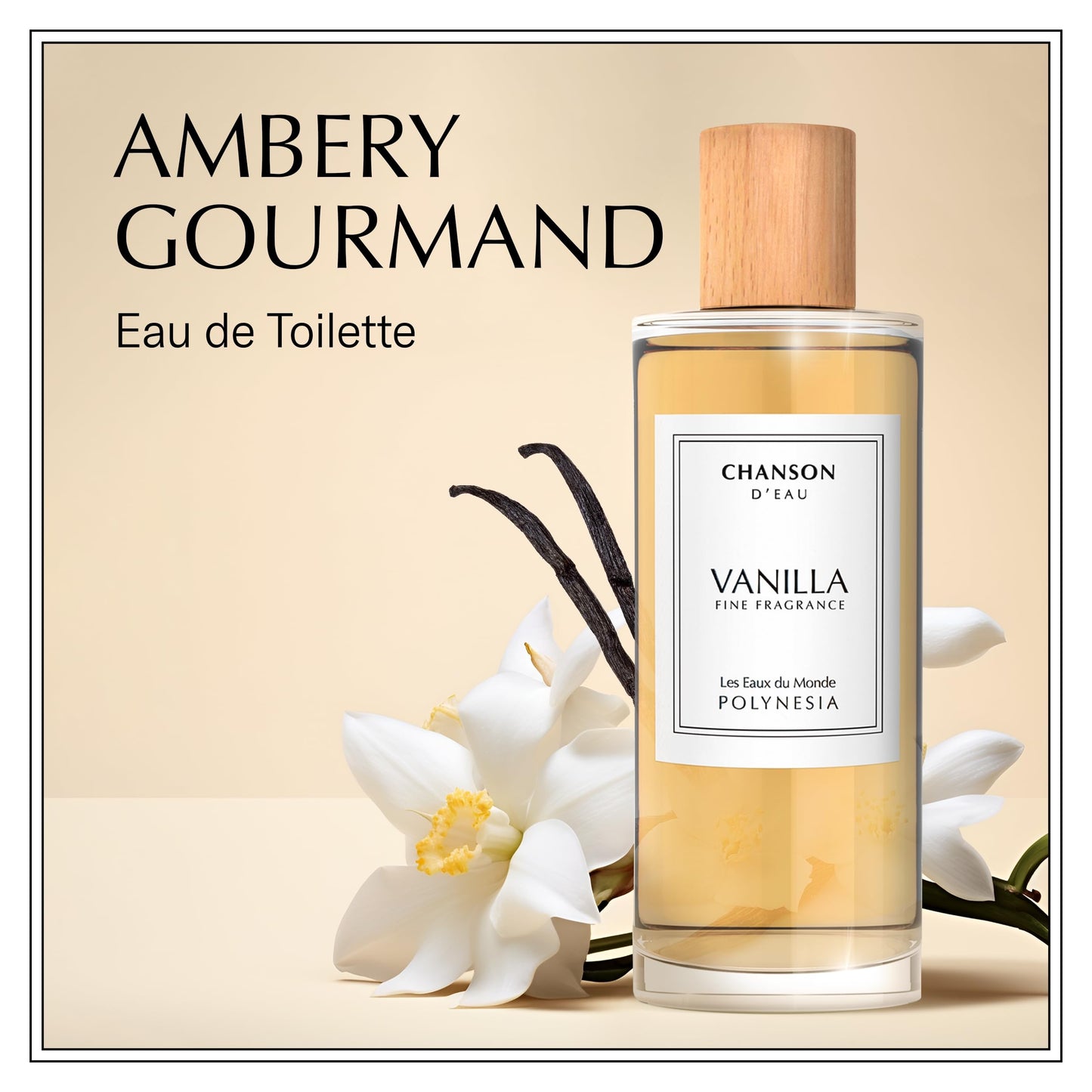 Chanson Vanilla Eau de Toilette 3.4 fl oz (Pack of 1), Notes of Pear, Sugar, and Vanilla, Women's Fragrance, Long Lasting, Everyday Fragrance, Travel Size