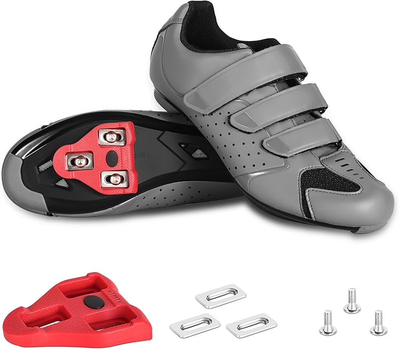 Men's Cycling Shoes – 2 & 3 Bolt Look Delta Cleat Spin Bike Shoes - Compatible with SPD Clips – Perfect for Indoor & Outdo...
