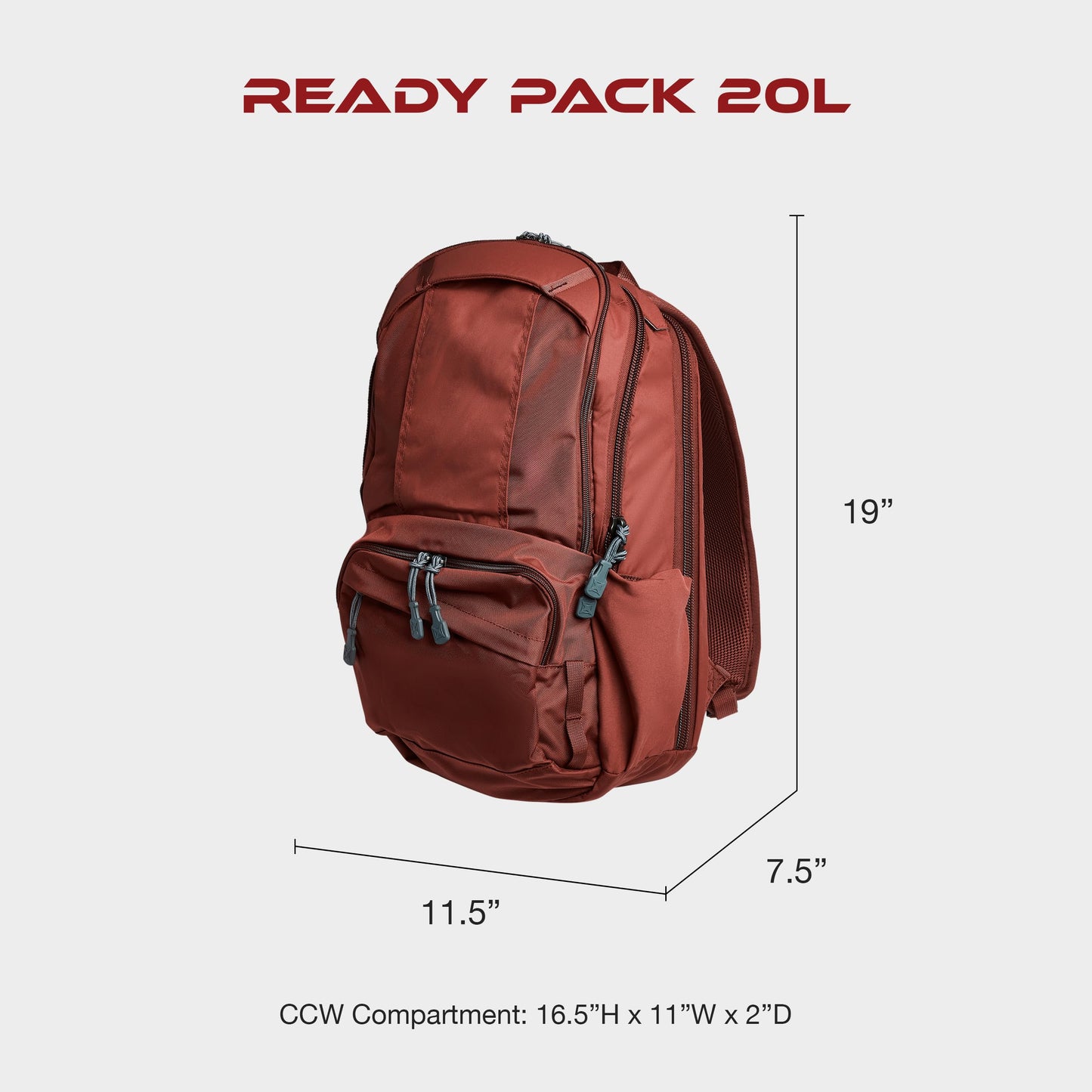Vertx ReadyPack Tactical Backpack - 20L EDC Backpack with CCW Access, Rapid Pull Tab, and Convertible MOLLE Front Panel - It's Black