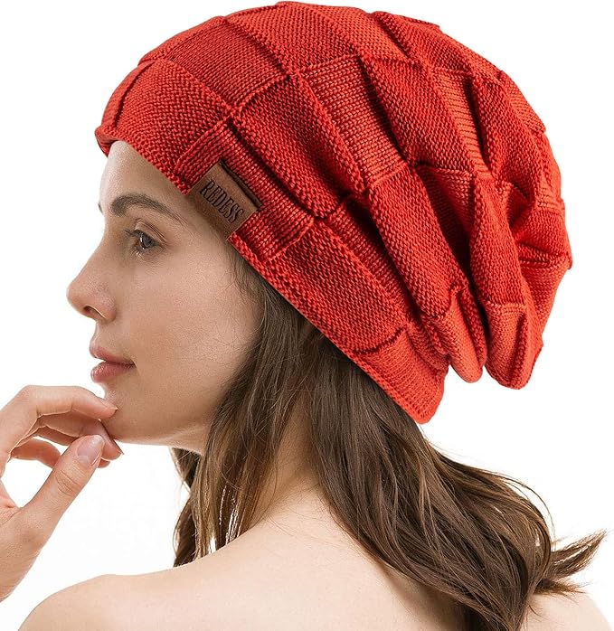 REDESS Beanie Hat for Men and Women Winter Warm Hats Knit Slouchy Thick Skull Cap