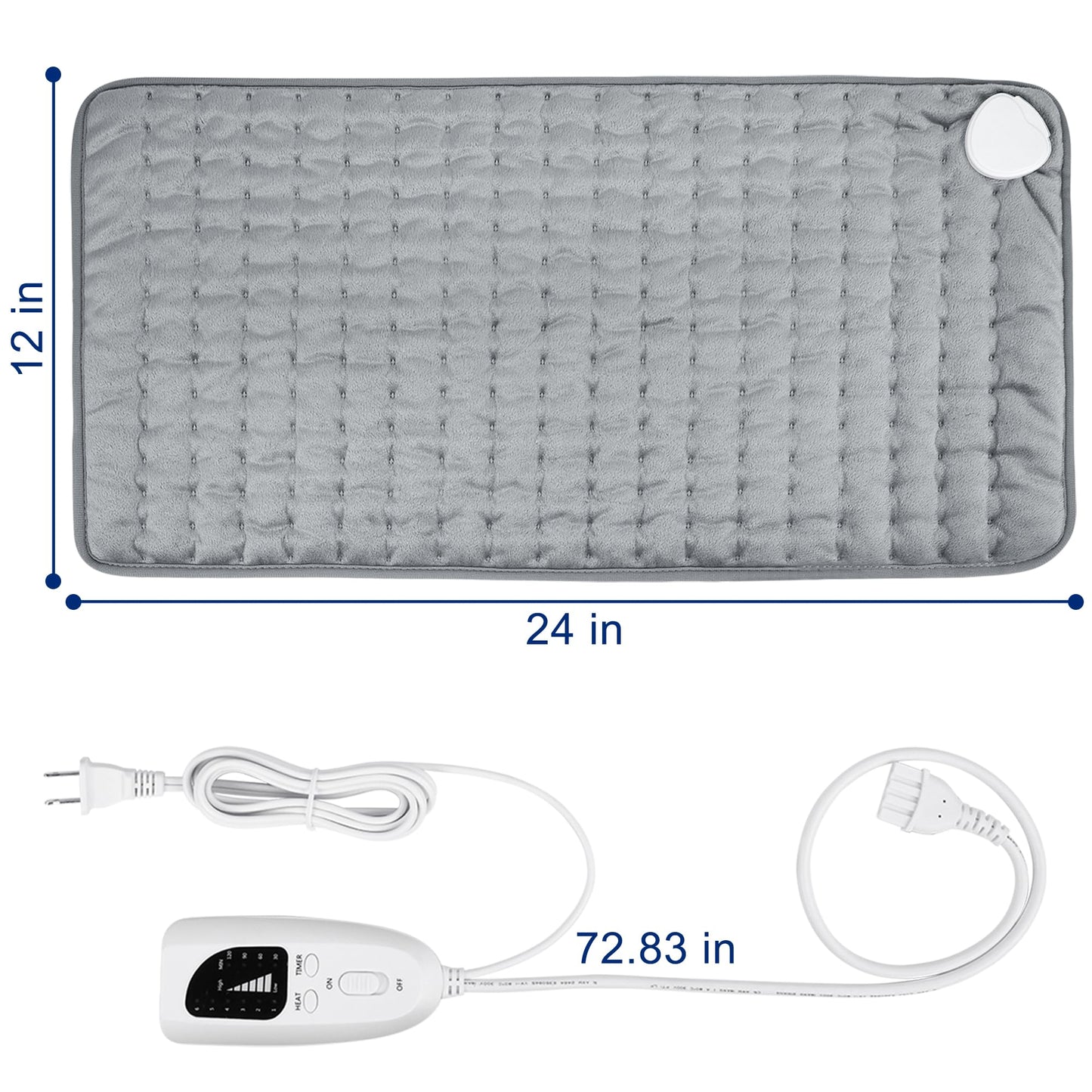 Electric Heating pad for Back Neck Shoulder Knee Arms Legs- Electric Heat Pads with 6 Heat Settings & Auto Shut Off &Dry/Moist Heat Heating Pad for Birthday Mother Father Girl Men Women