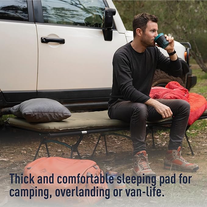 Sea to Summit Camp Plus Self-Inflating Foam Sleeping Mat for Camping, Tapered - Large (78 x 25 x 3 inches)