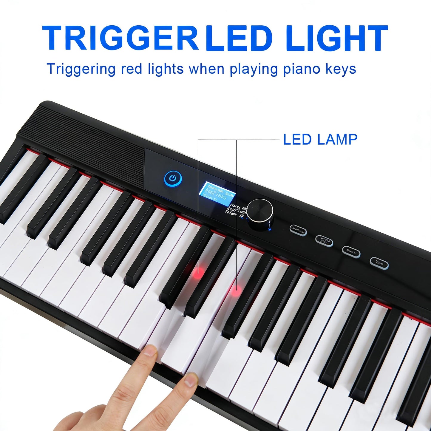 Coolmusic Folding Piano Keyboard 88 Keys, Portable Electric Keyboard with MIDI, Full Size Digital Piano, Wood Grain, Semi-Weighted, Rechargeable, with Storage Bag for Beginner