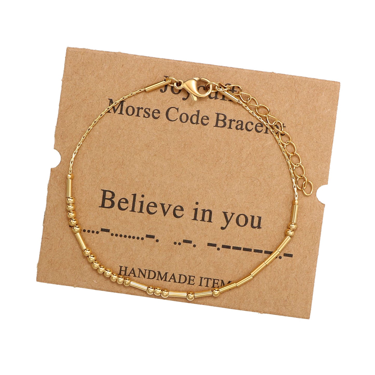 JoycuFF Inspirational Morse Code Bracelets Believe in You Birthday Mother's Day Christmas Gifts for Best Friend Mom Sister Daugh