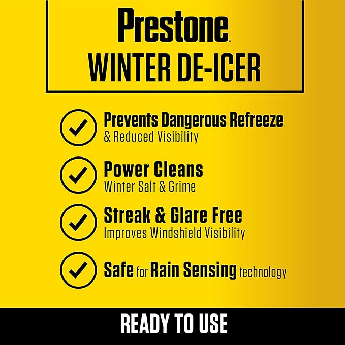 Prestone AS250-6PK De-Icer Windshield Washer Fluid - 1 Gallon, (Pack of 6)