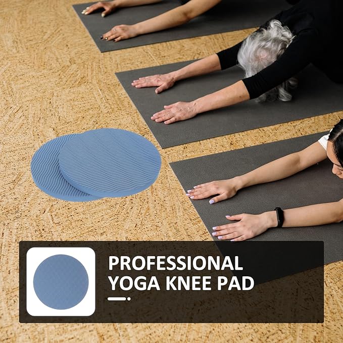 ABOOFAN Yoga Knee Pad and Elbow Cushion, High-elasticity 15mm Thick Household Yoga Kneeling Support Pads for Pilates, Workout, and Floor Exercises – Navy Blue, 1 Pair
