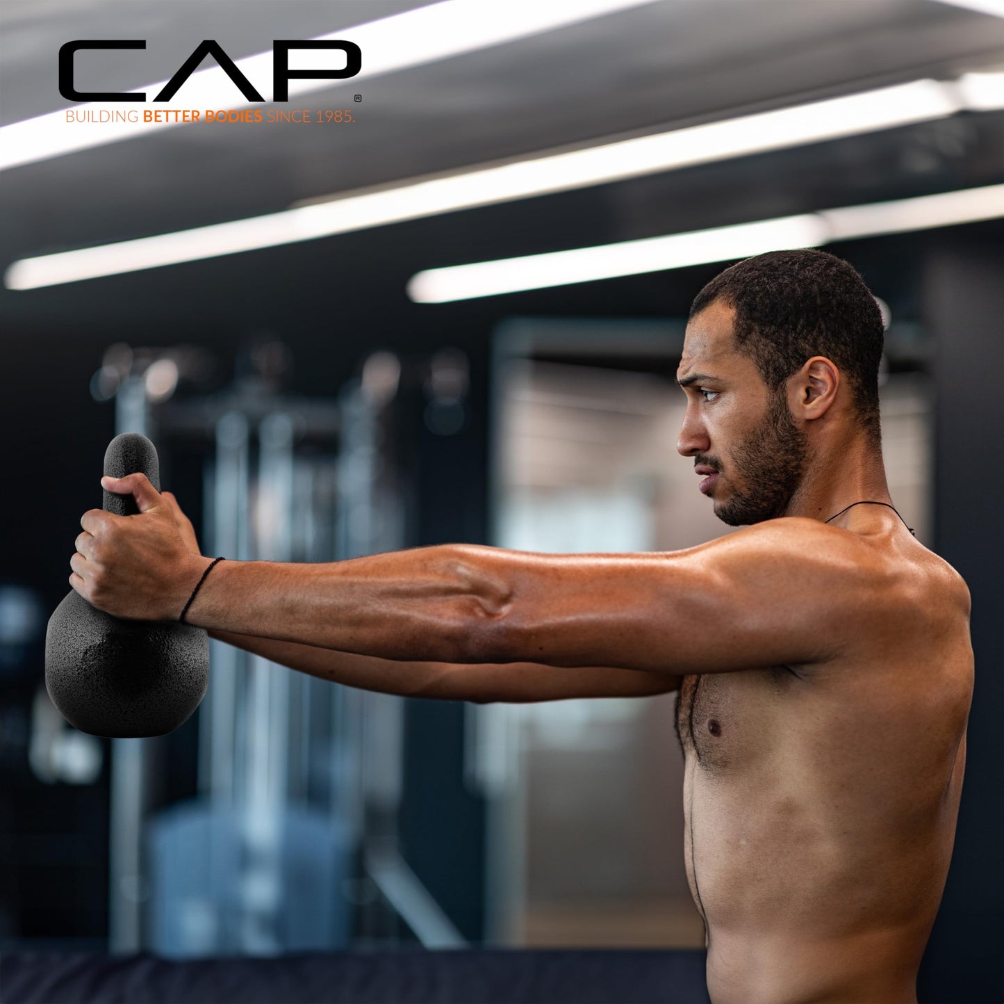 CAP Barbell Black Cast Iron Kettlebell | 15 Pounds