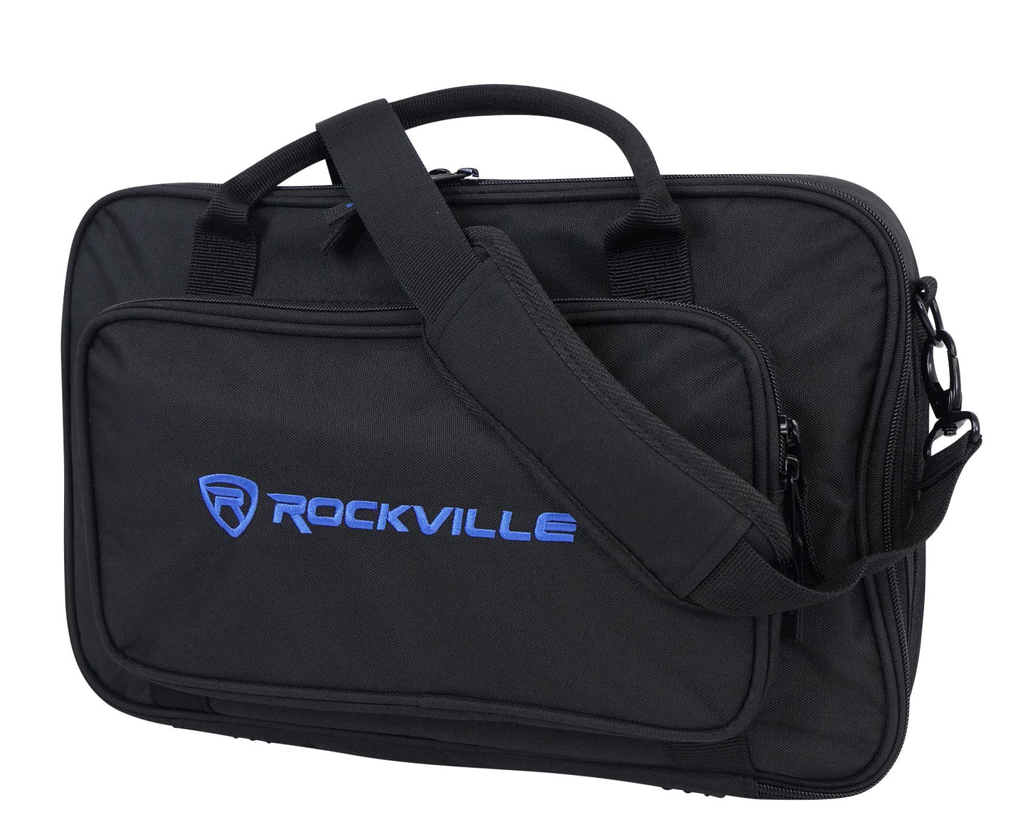 Rockville Mcb16 Gig Bag Case For Dj/Midi/Keyboard Controllers, Fits Gear Up To 16 X 10.5 X 3 Inches, 8Mm Foam, Rainproof, Ykk Zi