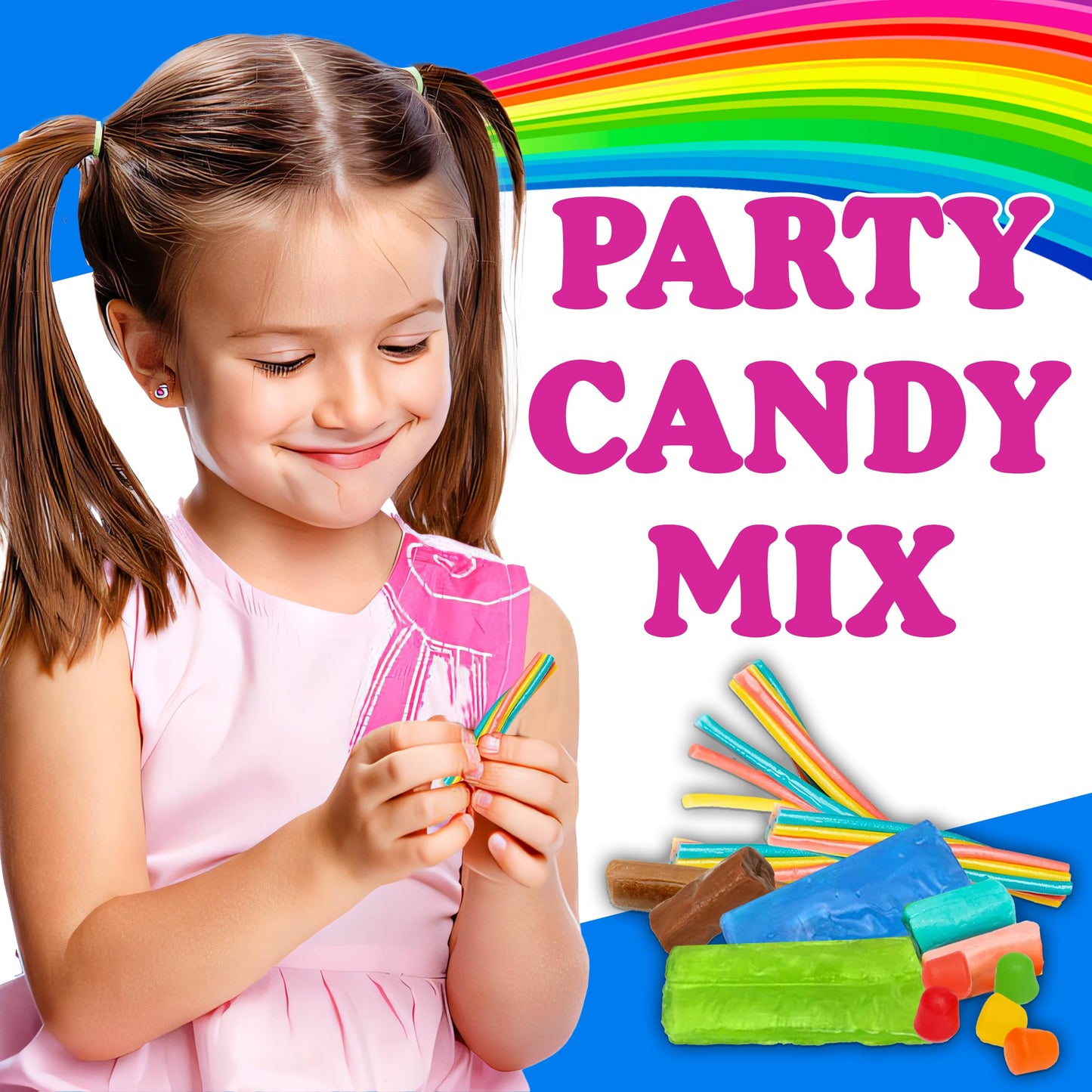 Bulk Candy Variety Pack, 2 Lbs Birthday Pinata Candy Party Mix, Assorted Individually Wrapped Candies for Pinata Stuffers, Parade Throws, Kids Goodie Bags and Parties