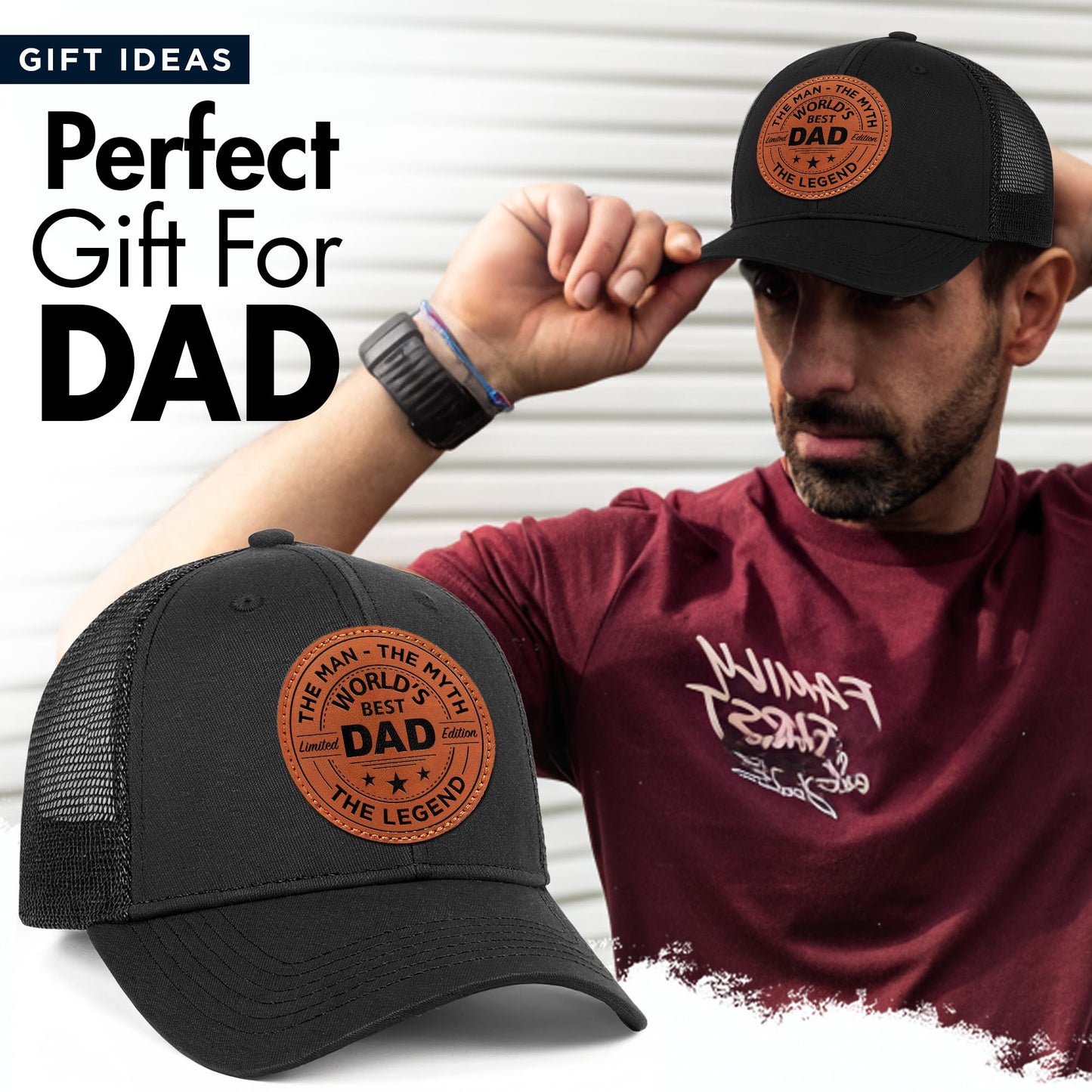 Gifts for Dad from Daughter, Son for Dad, Men - Dads Birthday Gift Ideas, Happy Birthday Gifts for Dads, Fathers - World's Best Dad Hat for Mens