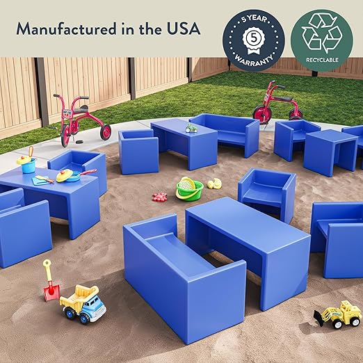 Children's Factory Cube Chair, Yellow, CF910-010, Flexible Seating Classroom Furniture for Kids Playroom, Daycare or Preschool, Toddler Reading Chair