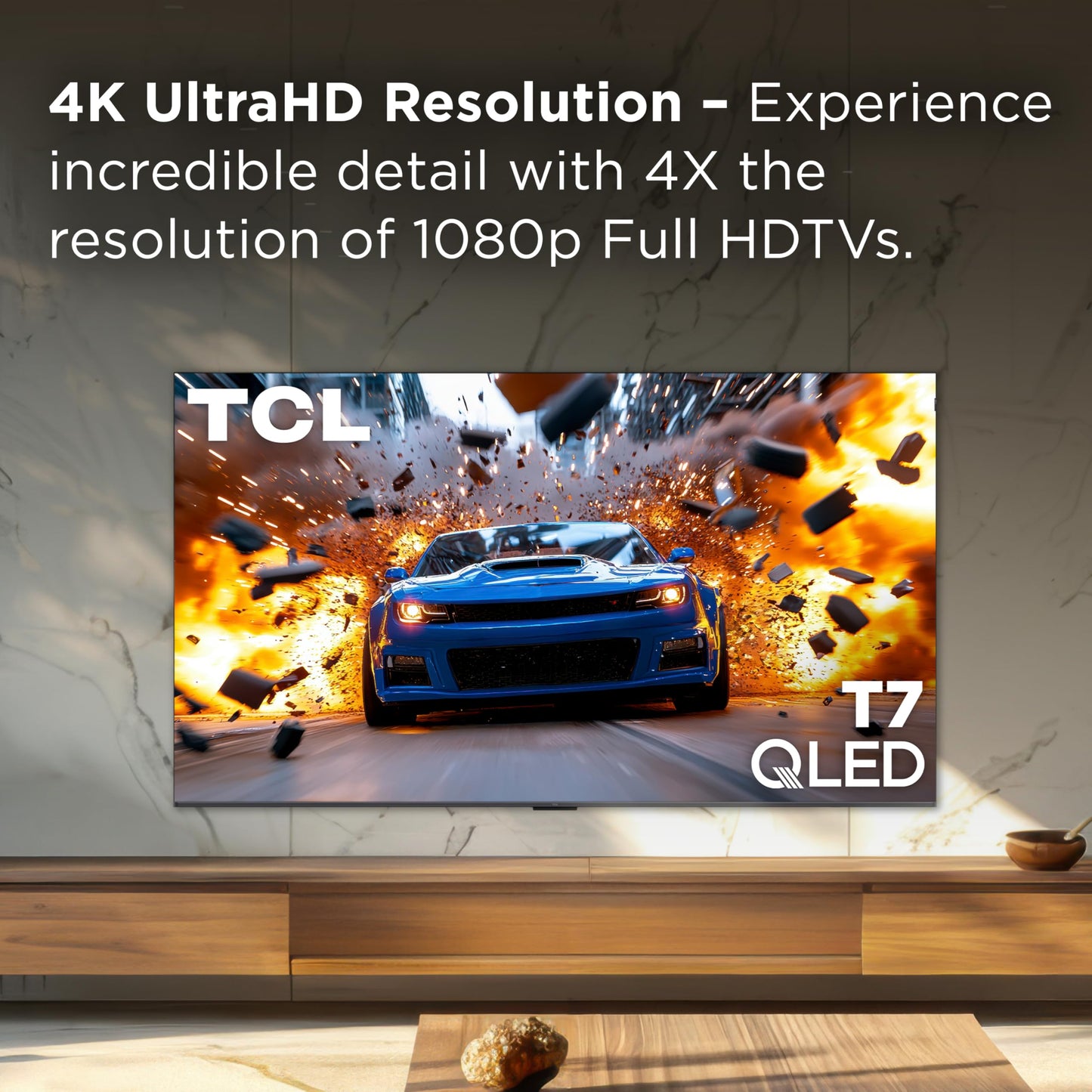 TCL Amazon Exclusive 75 Inch Class T7 Series | 4K QLED HDR Lag-Free Smart Google TV | 75T7, 2025 Model | 120Hz-144Hz High Brightness, Dolby Atmos, Alexa Voice Remote AI Streaming Gaming Television