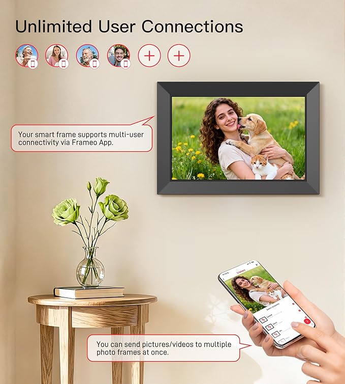 Frameo Digital Photo Frames WiFi 3 Pack