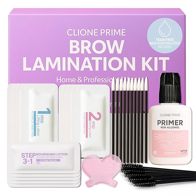 CLIONE PRIME At Home Brow Lamination Kit - DIY Eyebrow Lamination Kit Professional Eye Brow Perm Kit Instant DIY Eyebrow L...