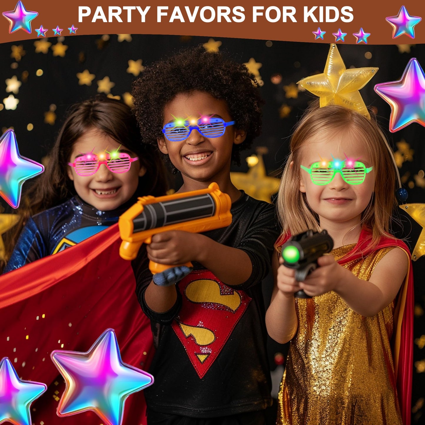 Zaaaslsm 20 Pack LED Glasses,Glow glasses,Light up glasses,Glow in the dark glasses,Party glasses Rave neon Flashing Party For Birthday Mardi Gras New Year's Eve Party Decoration,For Kids/Adults