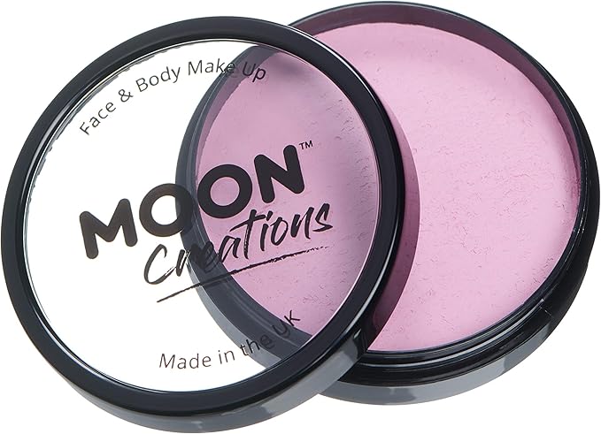 Pro Face & Body Paint Cake Pots by Moon Creations - Light Pink - Professional Water Based Face Paint Makeup for Adults, Kids - 1.26oz