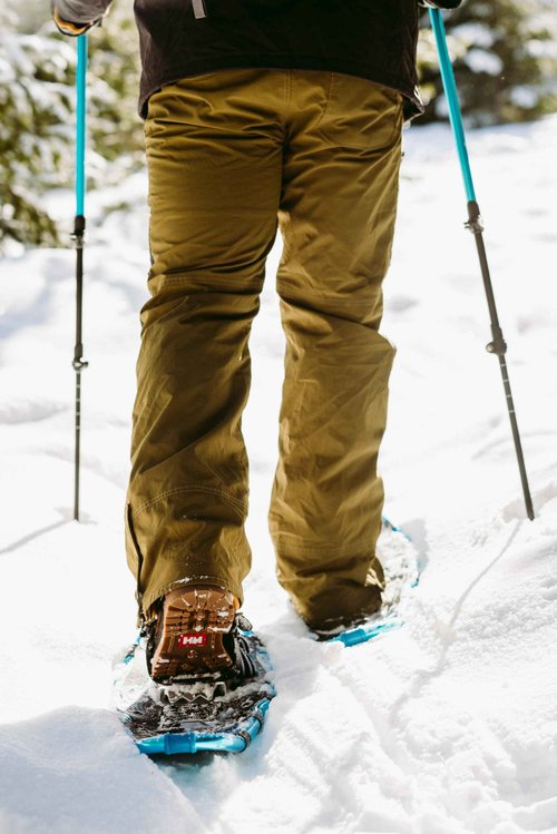 Lightweight Aluminum Frame Snowshoes with Dual Ratchet Bindings, Nylon Heel Strap, HDPE Decking, Includes Heavy Duty Carry Bag, Available in Adult and Kids Sizes, 30", Blue, Snowshoe Kit