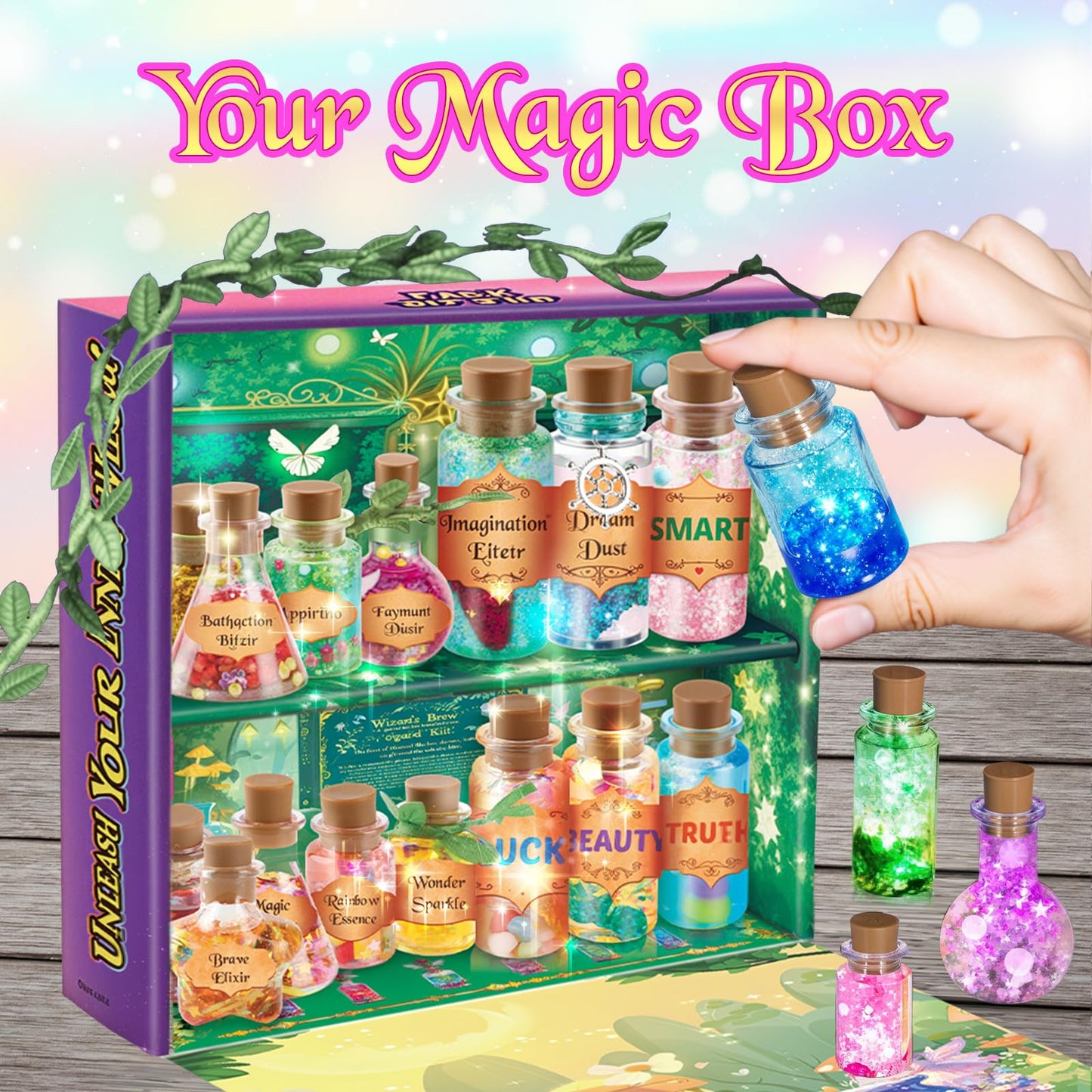 INNOCHEER Potion Kits for Kids Toys, Kids Potion Making Kit with Halloween Tablecloth, Birthday Toys for 6 7 8 9 10+ Year Old Girls