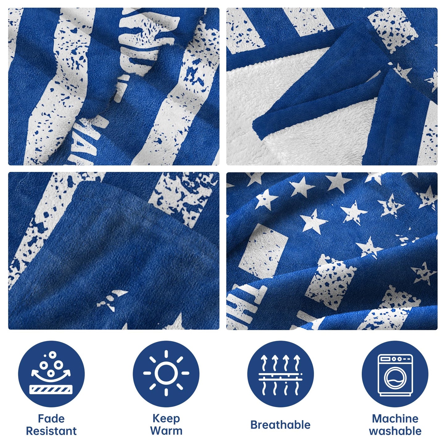 musaecoin Husband Birthday Gift- American Flag Blanket with The Man The Myth The Legend- Anniversary Birthday Gifts for Husband, Soft Useful Blanket Throw for Bed Sofa Car Napping Camping, 60”×50”