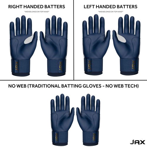 JAX Batting Gloves | Shadow Navy | Strap Cuff