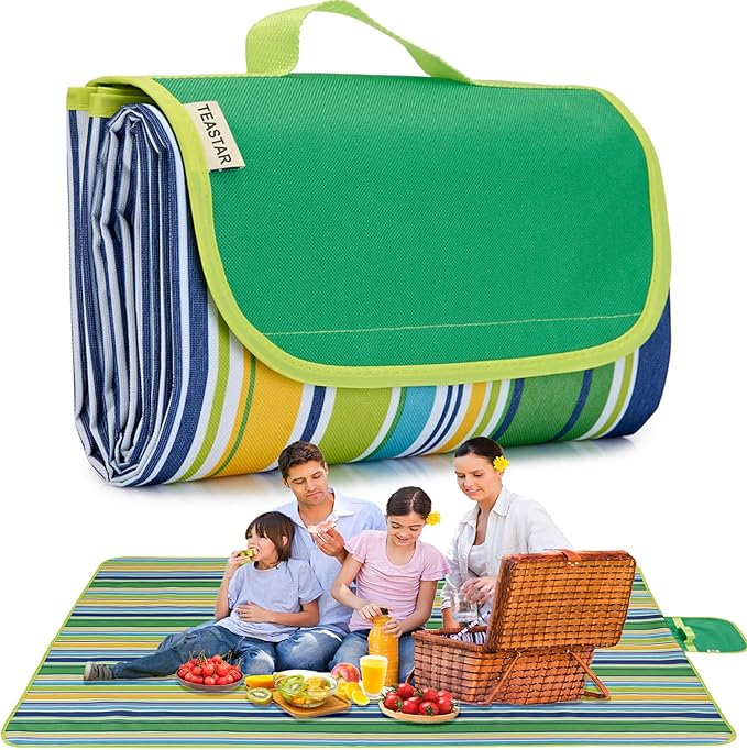 TEASTAR Waterproof Picnic Blanket Extra Large Oversized Beach Blanket Sandproof Outdoor Large Picnic Blankets Foldable San...