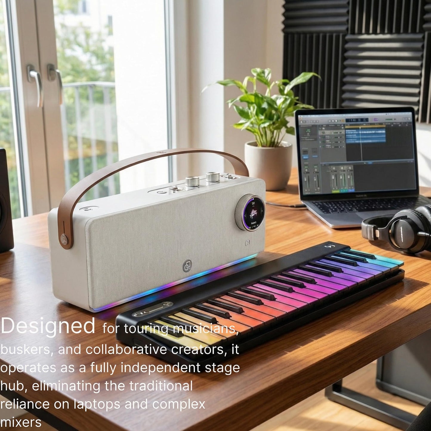 PartyKeys Smart Digital Piano Combo with 70W Wireless MIDI Synth Speaker,Portable Home Piano with Light-Up Keys for beginner,Built-in 128 Sounds & Drum Machine,Low-Latency Bluetooth,USB&NFC,White