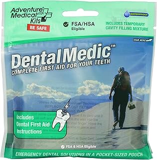 Adventure Medical Kits Dental Medic Kit - Travel Dental Kit for Emergency Tooth Care - Includes Orasol Gel, Tural Tea, Tem...