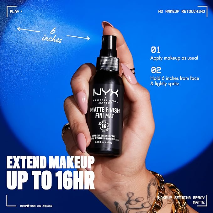 NYX PROFESSIONAL MAKEUP Makeup Setting Spray Duo Holiday Gift Set - Matte Finish, Long-Lasting Face Mist for up to 16HR Wear, Vegan Formula