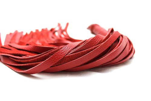MarquiseDeBliss Genuine Leather Handcrafted Gentle Horse Whip - Thick Equestrian Training and Riding Essential - Riding Tools (27.6 Inches, Red)