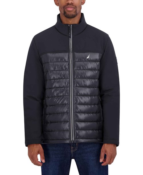 Nautica Men's Lightweight Softshell Jacket – Bonded Fleece Lining, Regular, Big & Tall Sizes, Pitch, Small