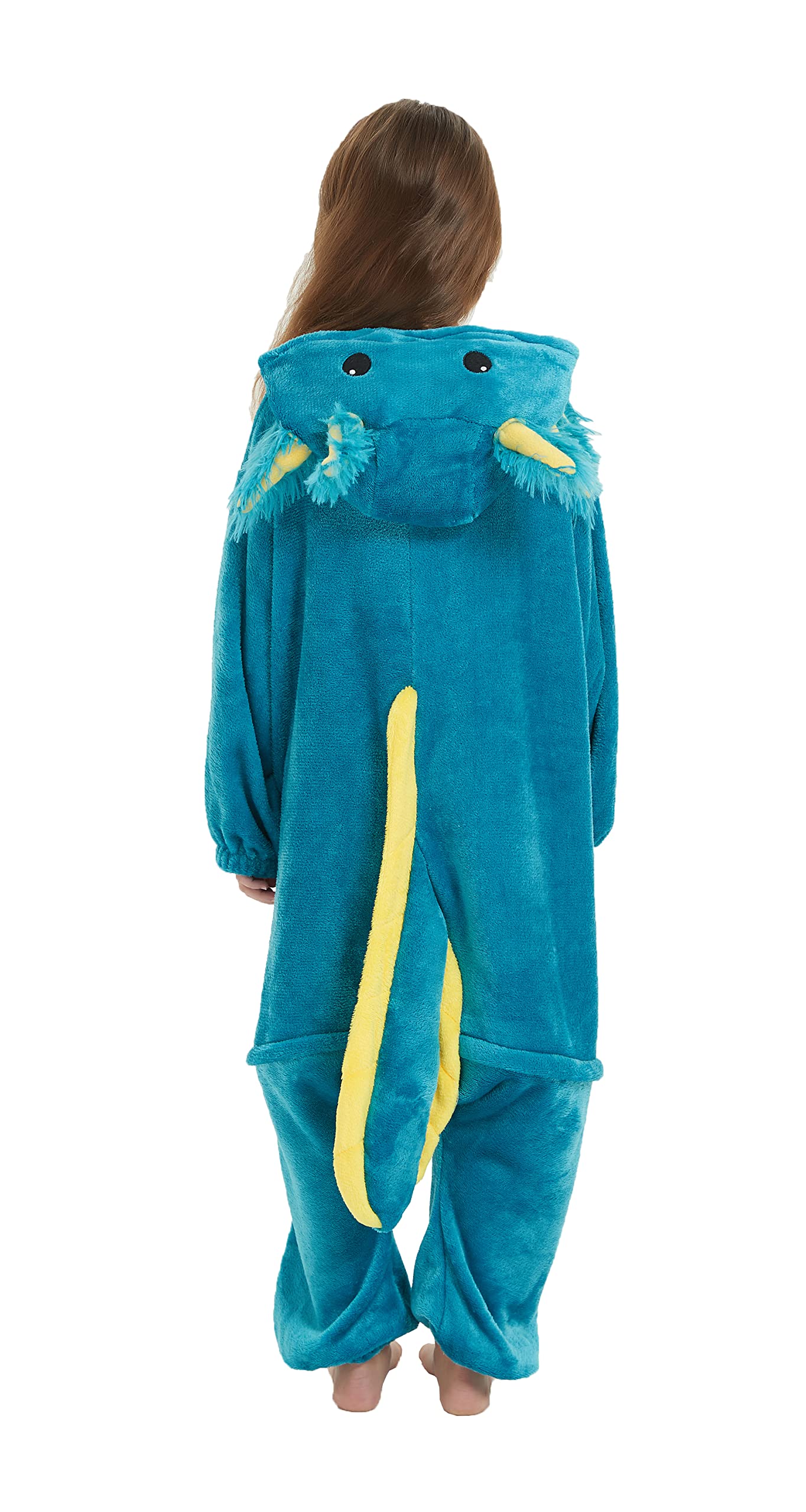 CuteOn Axolotl Onesie Pajamas for Kids Halloween Christmas Costume Gift, Height for 140cm