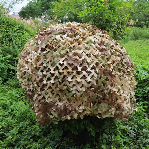 iunio Camo Netting Camouflage Netting, Camo Net Bulk Roll Camouflage Mesh Nets for Hunting Blind Deer Stand Military Party Decorations Sunshade Shooting (19.68ft*19.68ft/6m*6m, Brown Camo)