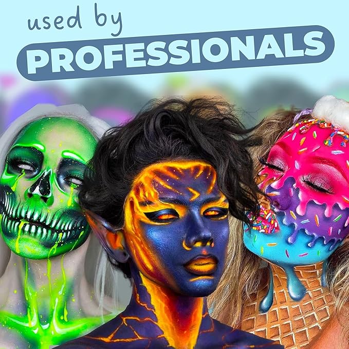 Blue Squid Face Paint Water Based Single Cake Professional Face Paint & Body Paint - Water Activated, Kids Adults Face Painting for Costume, Halloween Makeup, Cosplay - Pastel Green Face Paint 30g