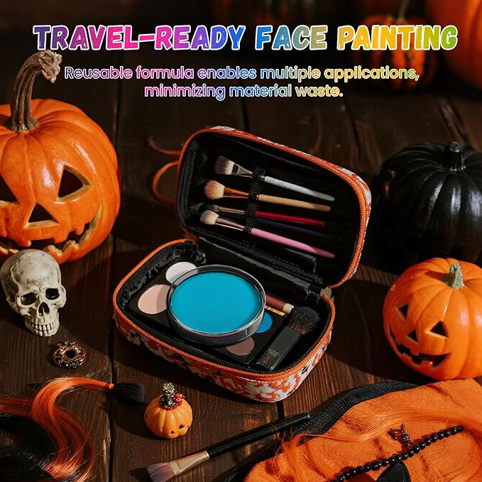 Light Blue Face Paint, Water Based Facepaint, Non Toxic Light Blue Body Paint, High Pigment Face Painting for Halloween, Easter, Costume, Themed Parties, Cosplay 1.06 Oz.