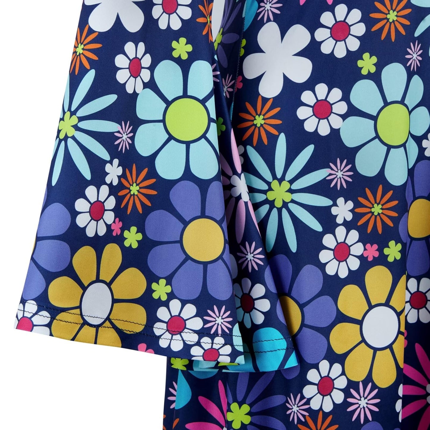 Disco Outfit Woman 70s Fancy Dress Hippy 60s 80s 90s 70's Costume Plus Size Halloween Costumes Clothes Yellow Deep Blue M