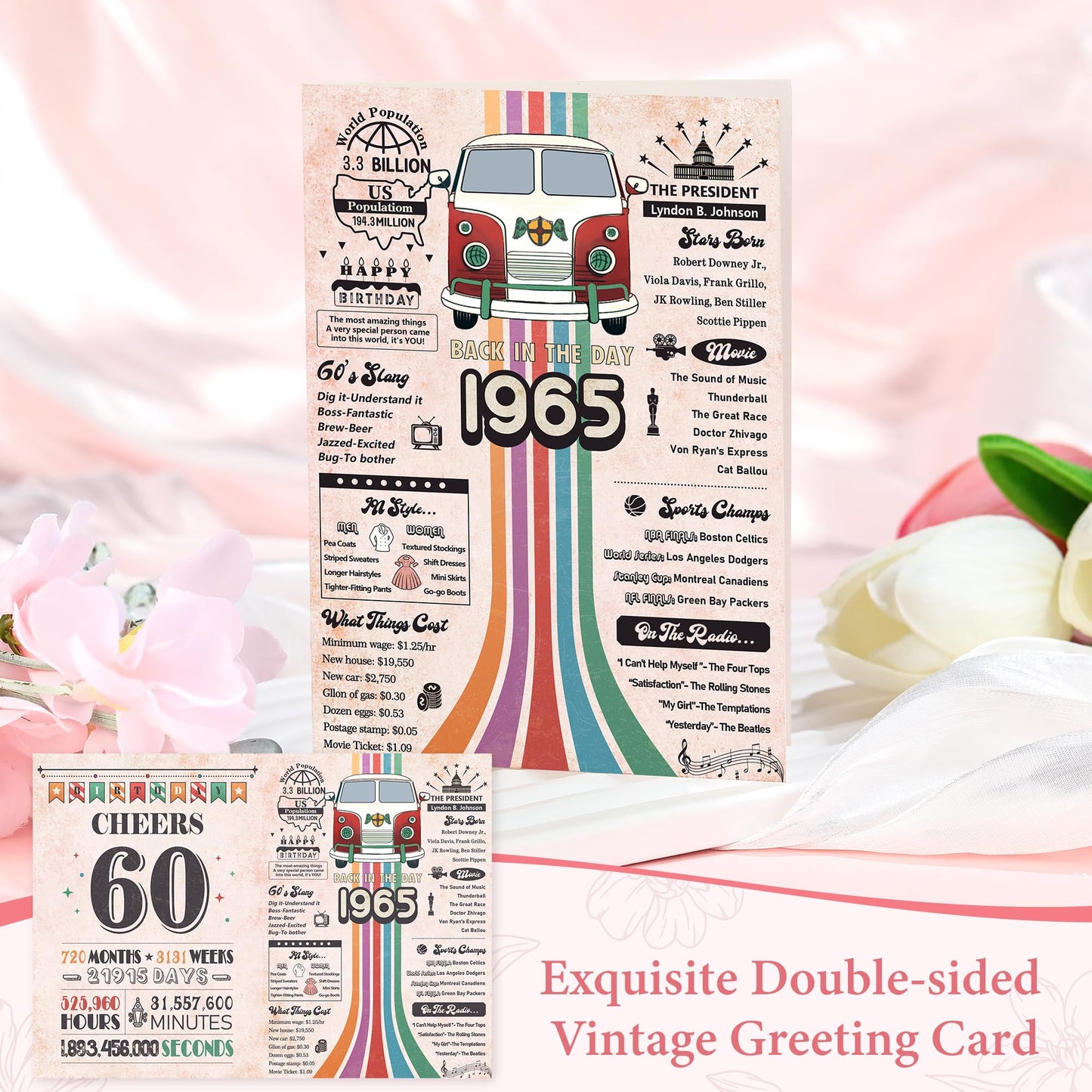 Saineron 60th Birthday Gifts for Women 60 Year Old Birthday Gifts for Women Cool 60th Birthday Gift for 60 Year Old Woman Happy 60th Birthday Gift Ideas for Woman in Their 60s