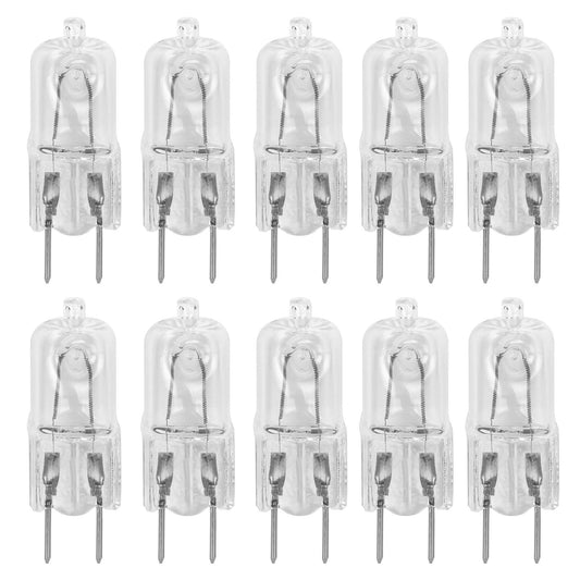 10 Pack-G8 20Watt 120V Halogen Light Bulbs T4 JCD Type 120V Bi-Pin Base Shorter 1-1/4" (1.25") Length 20W Lamp Soft White Under Cabinet Puck Lighting Replacement Dimmable Hood Range Q20/G8/CL/120V