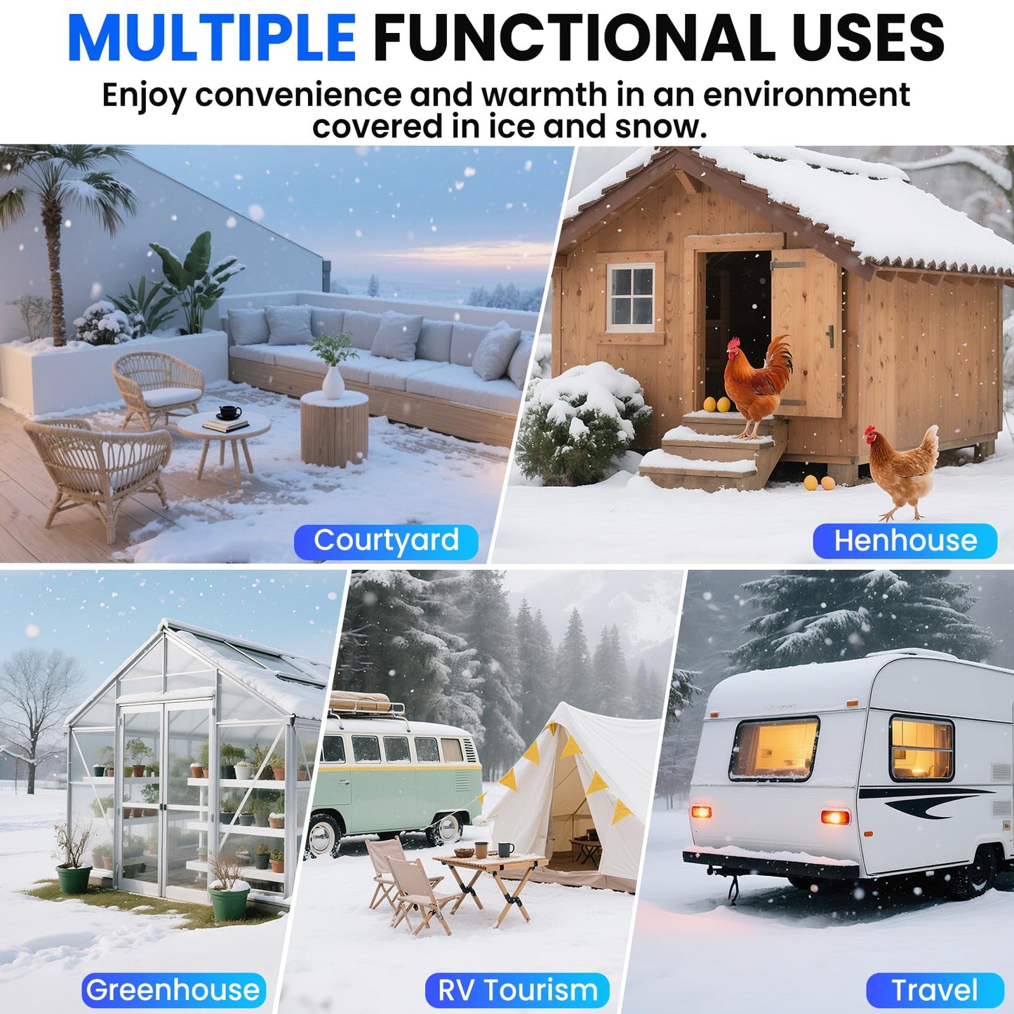 RVSNAIL 90FT Heated Water Hose, Freeze Protection to -45°F, Smart Thermostat Control, Lead/BPA-Free Drinking Water Safe Hose for RV, Camping & Home Use