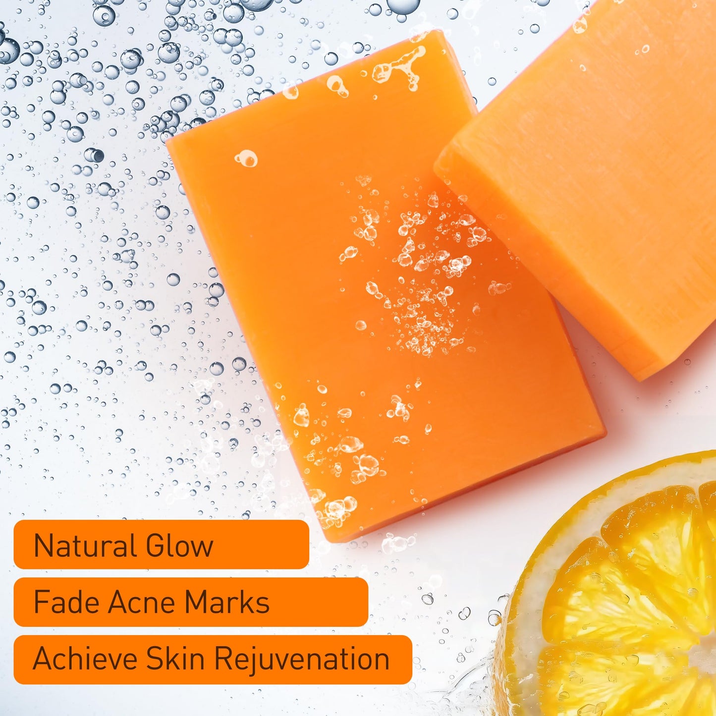 PALFICAB Natural Papaya & Lemon Soap, Exfoliating Bar Soap for Men & Women, Smooth & Moisturizing Lather with Coconut Oil & Shea