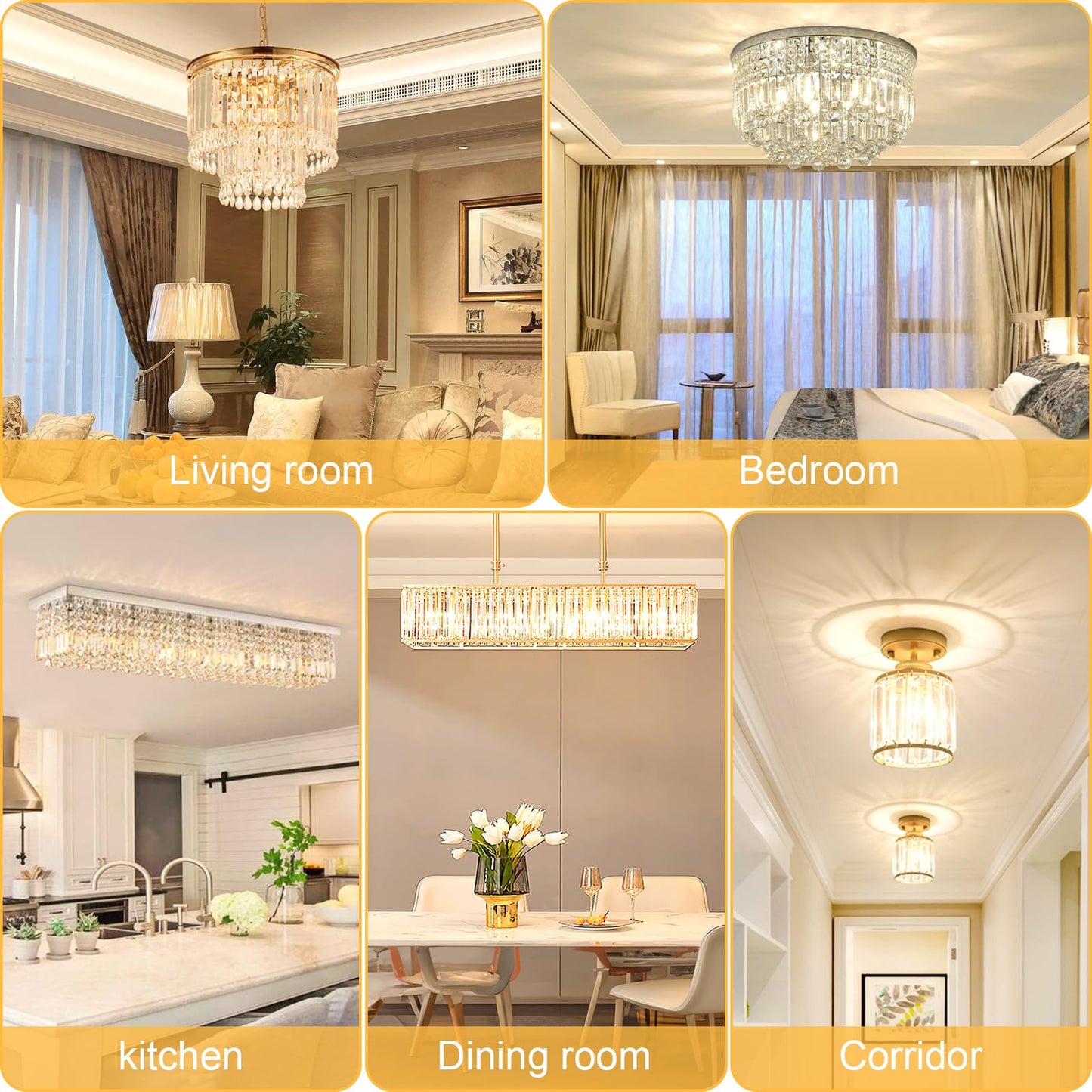 hansang G9 Led Bulb,6W(60W Halogen Bulb Replacement), Chandelier Light Bulbs,88 LEDs,Warm White 3000K,Non-dimmable,G9 Bi Pin Base,360° Transparent Plastic,550LM,Pack of 6