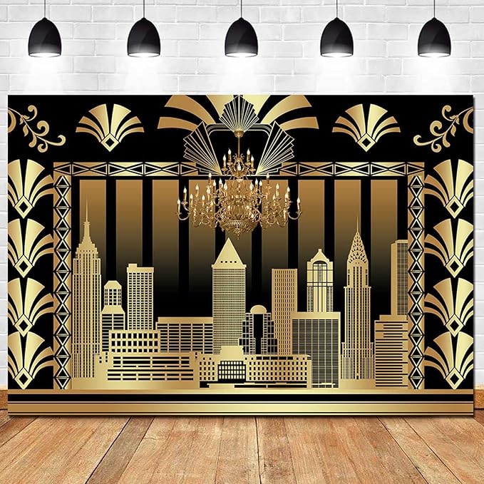 Photography Fabric Background 20s Vintage Dance Wedding Bride Shower Party Photo Backdrop Gatsby Celebration Birthday Deco...