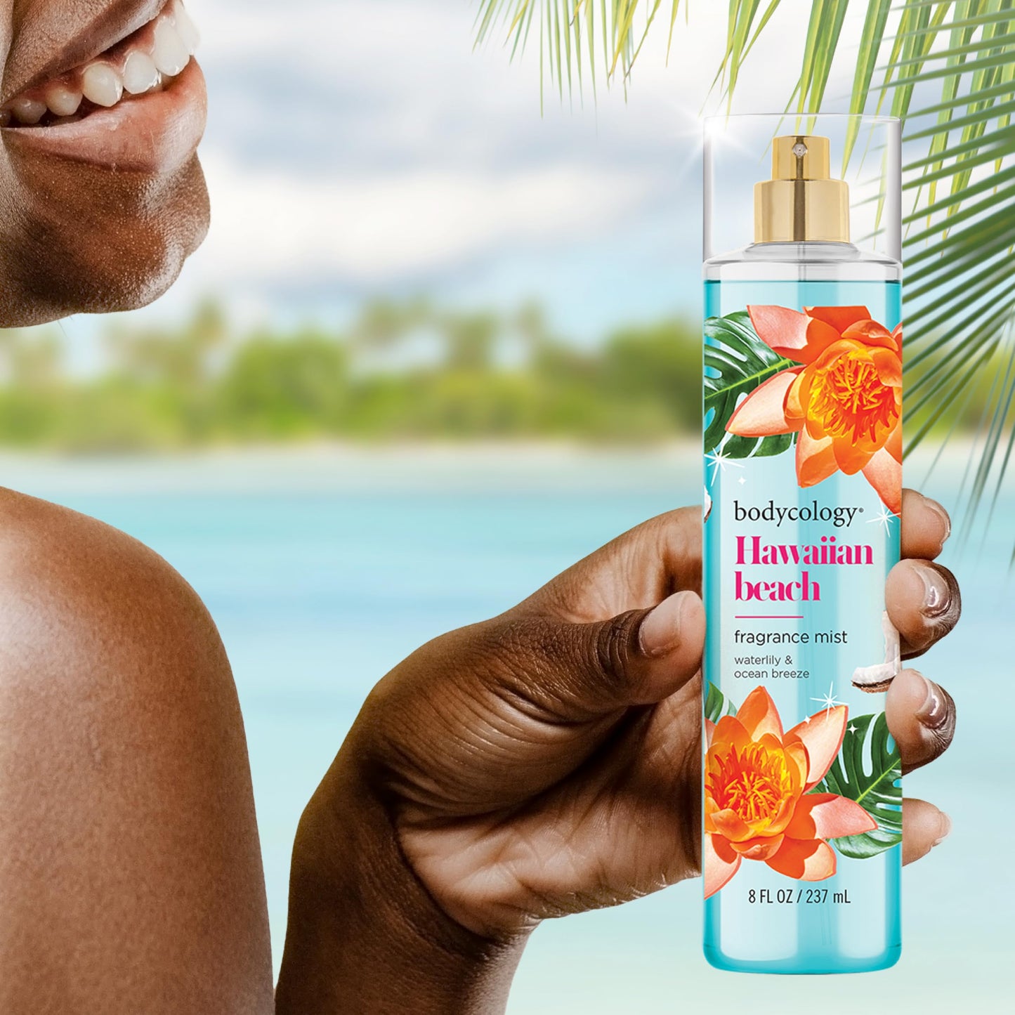 Bodycology Long-Lasting Fragrance Body Mist, Hawaiian Beach, 8 fl oz (Pack of 2)